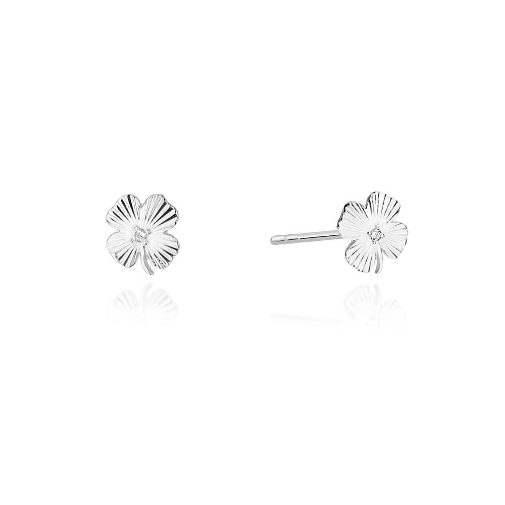 Náušnice CK021 Diamant 2 x 0,005ct biele zlato Au 585/1000 2