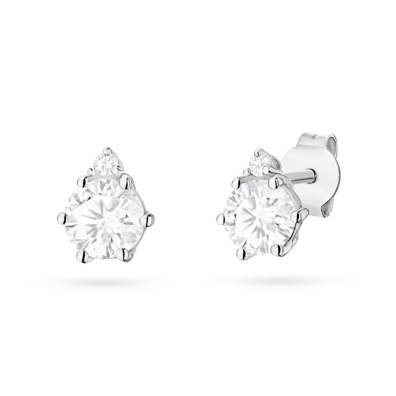 Náušnice K0076 Laboratory Diamond 2 x 0,50ct biele zlato Au 585/1000 2