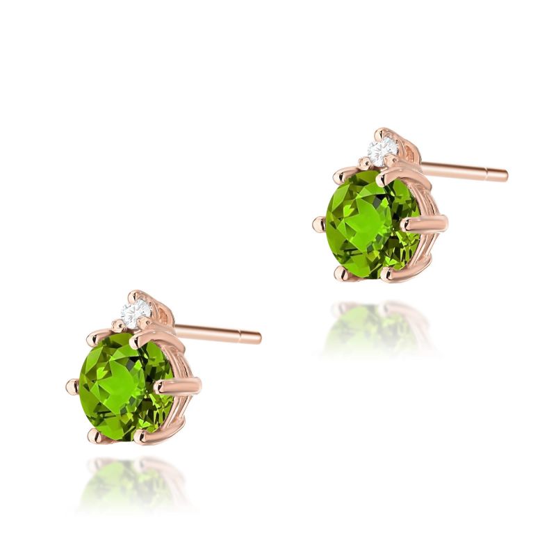 Náušnice K0076 Oliwin 2 x 0,60ct ružové zlato Au 585/1000 2