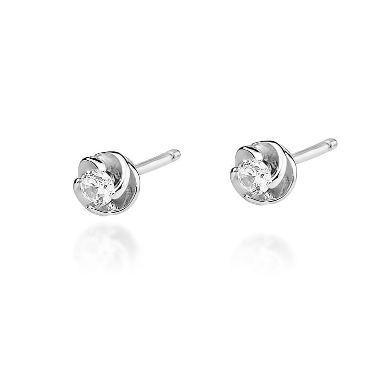 Náušnice K0329 Diamant 2 x 0,10ct biele zlato Au 585/1000 2