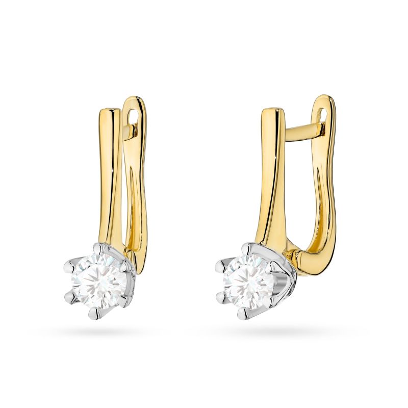 Náušnice K0520 Laboratory Diamond 2 x 0,30ct žlté zlato Au 585/1000 2