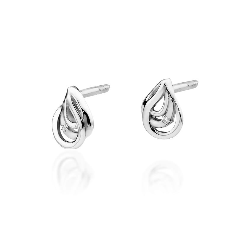 Náušnice KO003 Diamant 2 x 0,0086ct biele zlato Au 585/1000 2