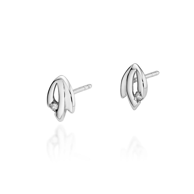 Náušnice KO018 Diamant 2 x 0,0145ct biele zlato Au 585/1000 2