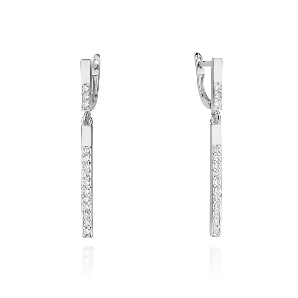 Náušnice KO027 s diamantmi biele zlato Au 585/1000 2