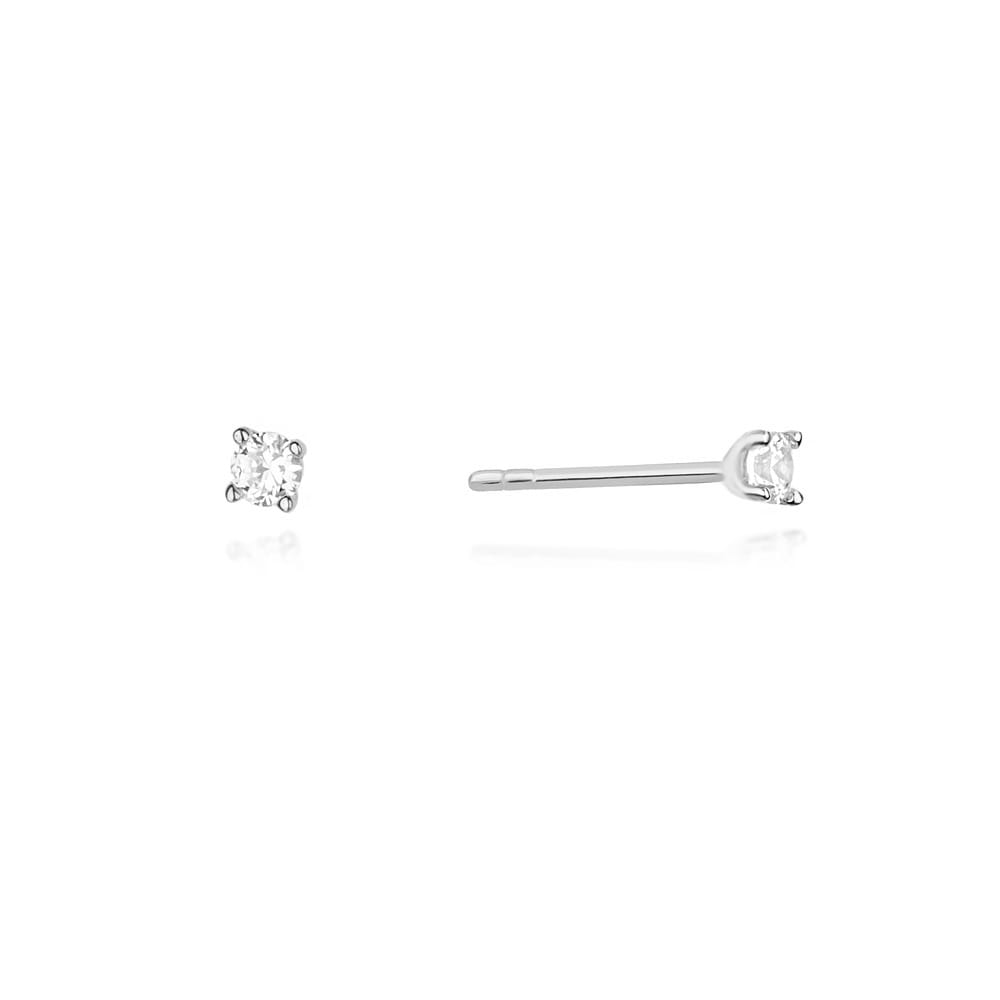 Náušnice KO066 Diamant 2 x 0,04ct biele zlato Au 585/1000 2