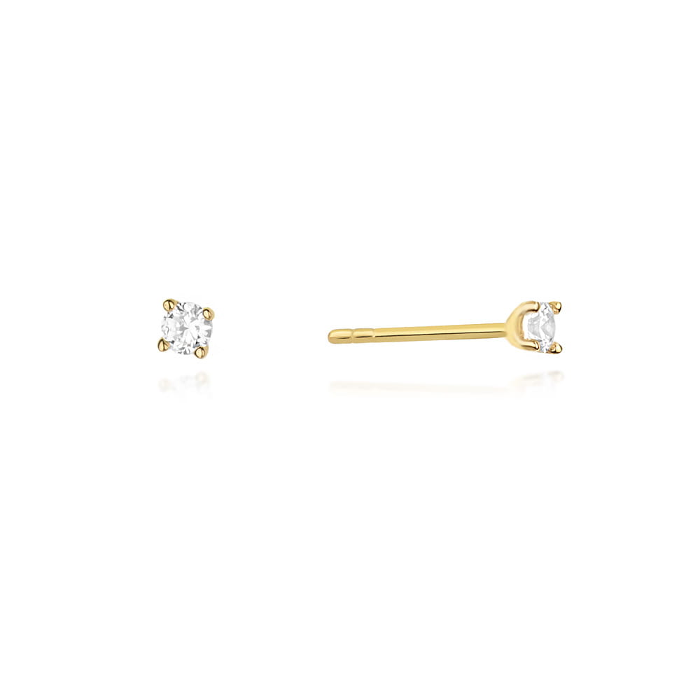Náušnice KO066 Diamant 2 x 0,04ct žlté zlato Au 585/1000 2
