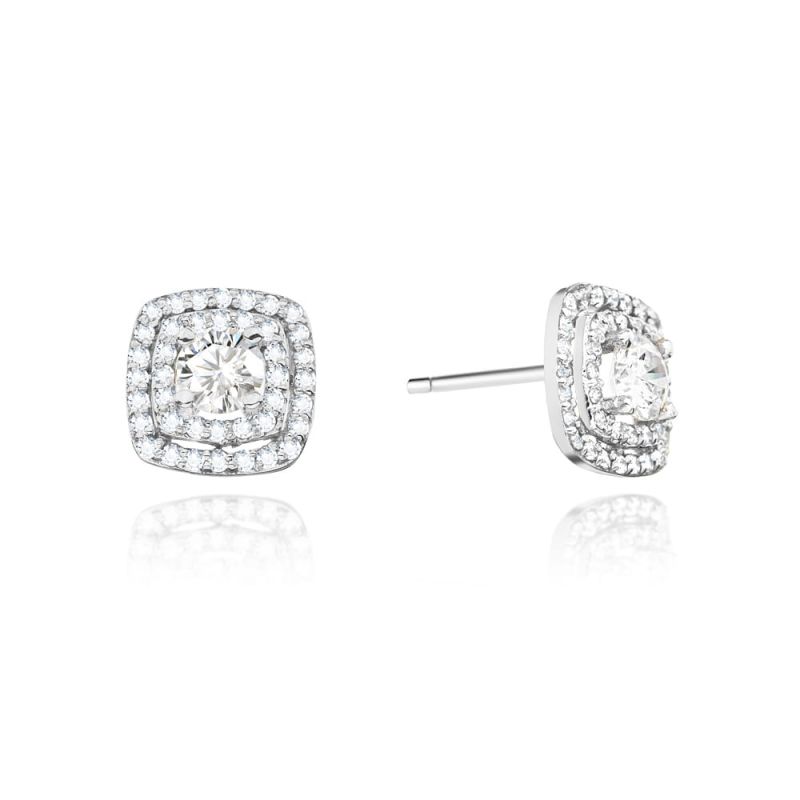 Náušnice KO506 s diamantmi biele zlato Au 585/1000 2