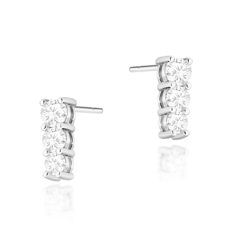 Náušnice KO511 s diamantmi biele zlato Au 585/1000 2