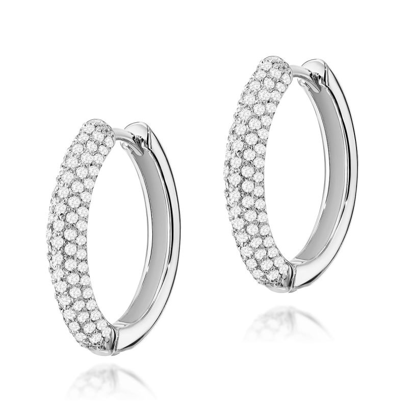 Náušnice KO515 s diamantmi biele zlato Au 585/1000 2