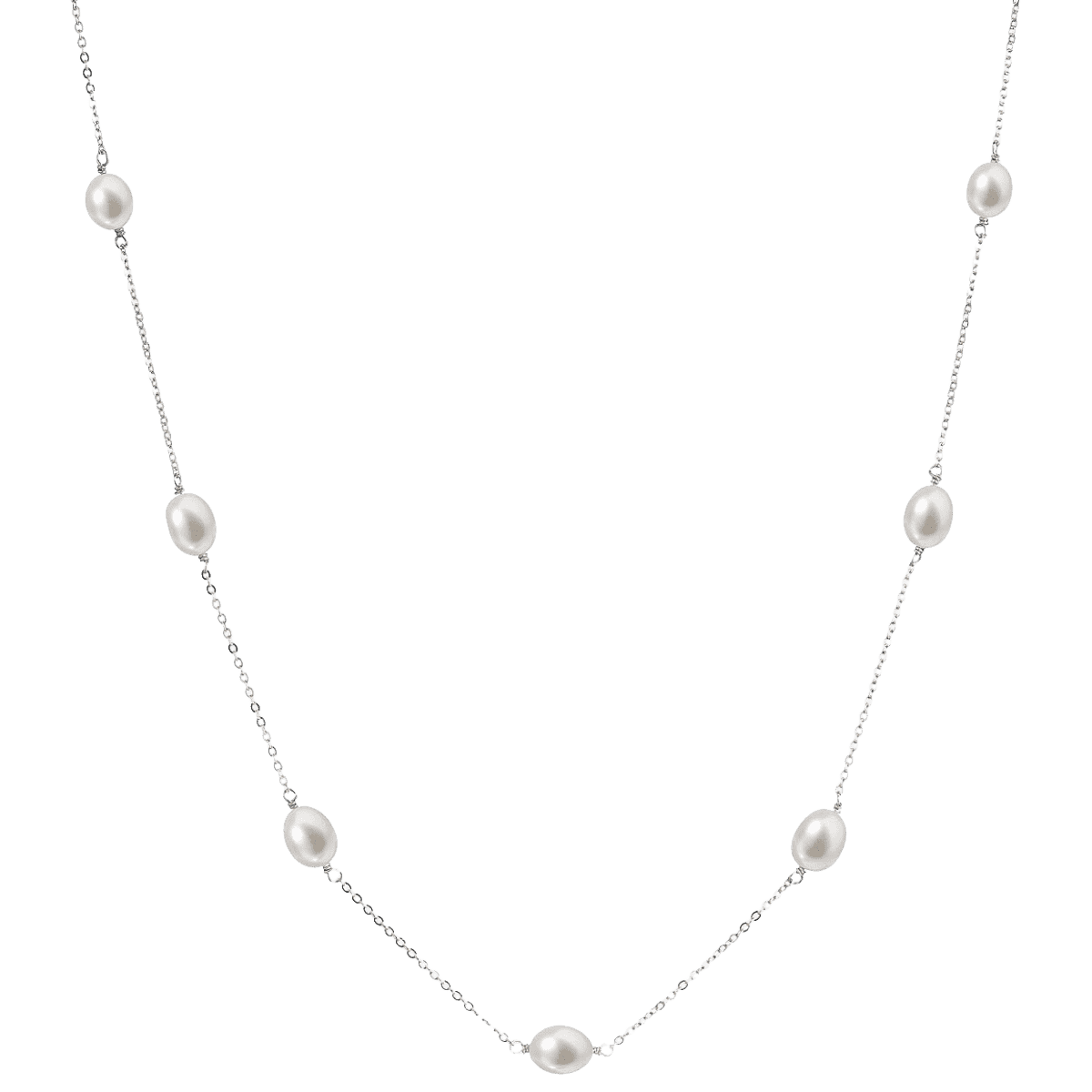 Perlový náhrdelník z pravých riečnych periel biely 5,5g 22016.1 2