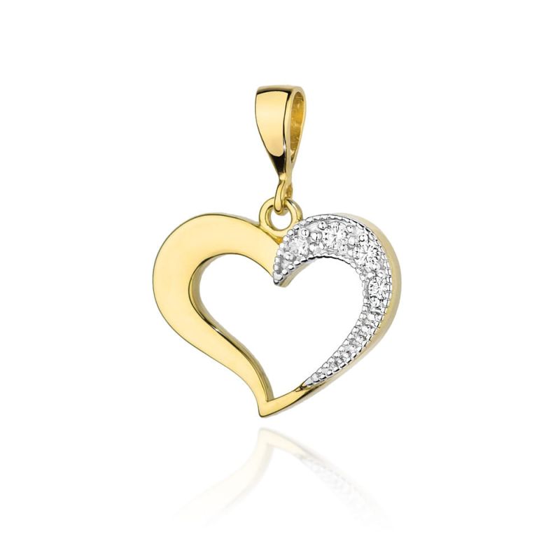 Prívesok S023 Diamant 0,02ct žlté zlato Au 585/1000 2