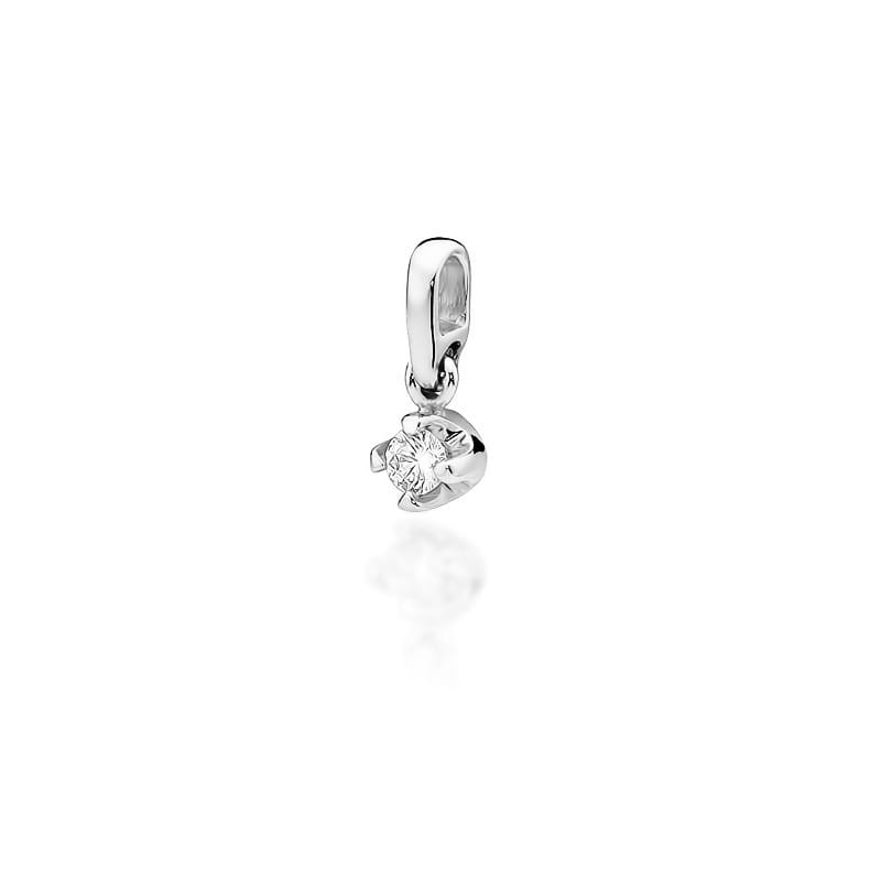 Prívesok Z034 Diamant 0,10ct biele zlato Au 585/1000 2