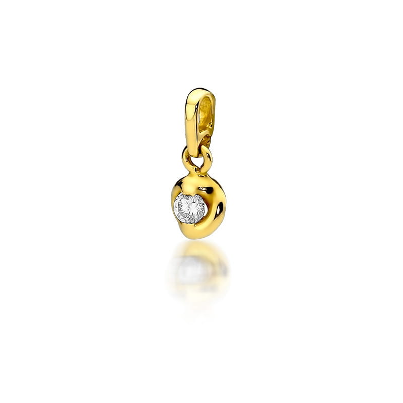 Prívesok Z044 Diamant 0,10ct žlté zlato Au 585/1000 2