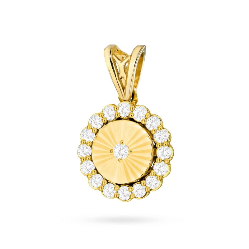 Prívesok Z0515 Diamant 0.0145ct žlté zlato Au 585/1000 2