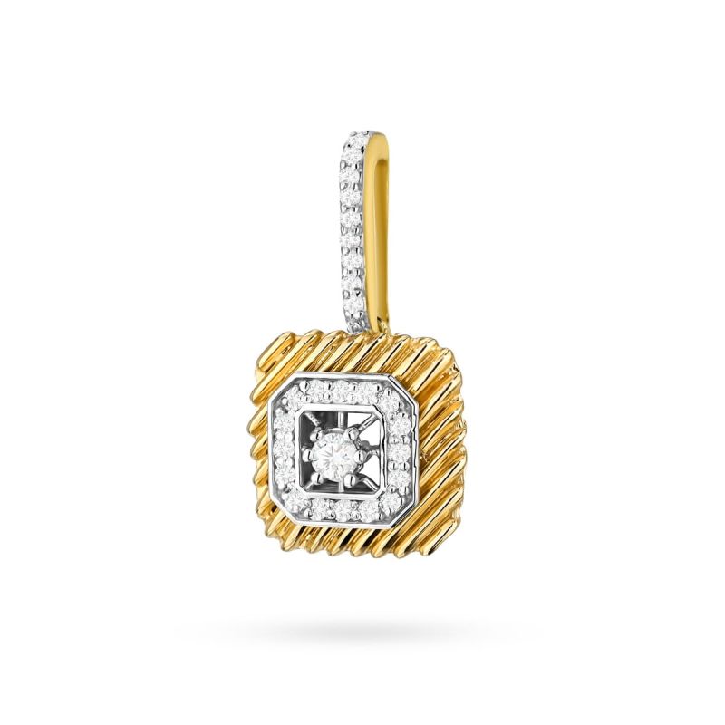 Prívesok Z0516 Diamant 0,04ct žlté zlato Au 585/1000 2