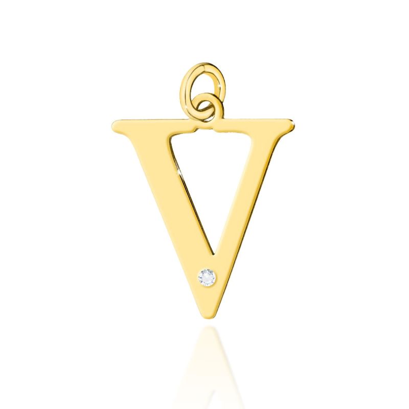 Prívesok Z069 Diamant 0,005ct žlté zlato Au 585/1000 2