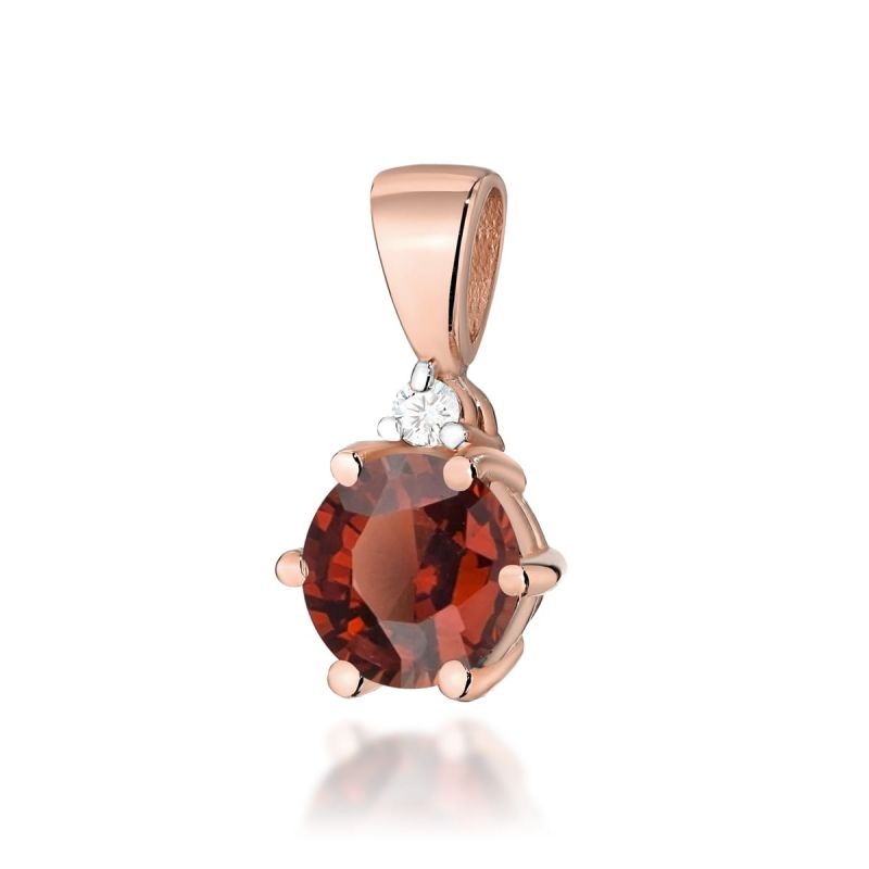 Prívesok Z076 Garnet 0,60ct ružové zlato Au 585/1000 2