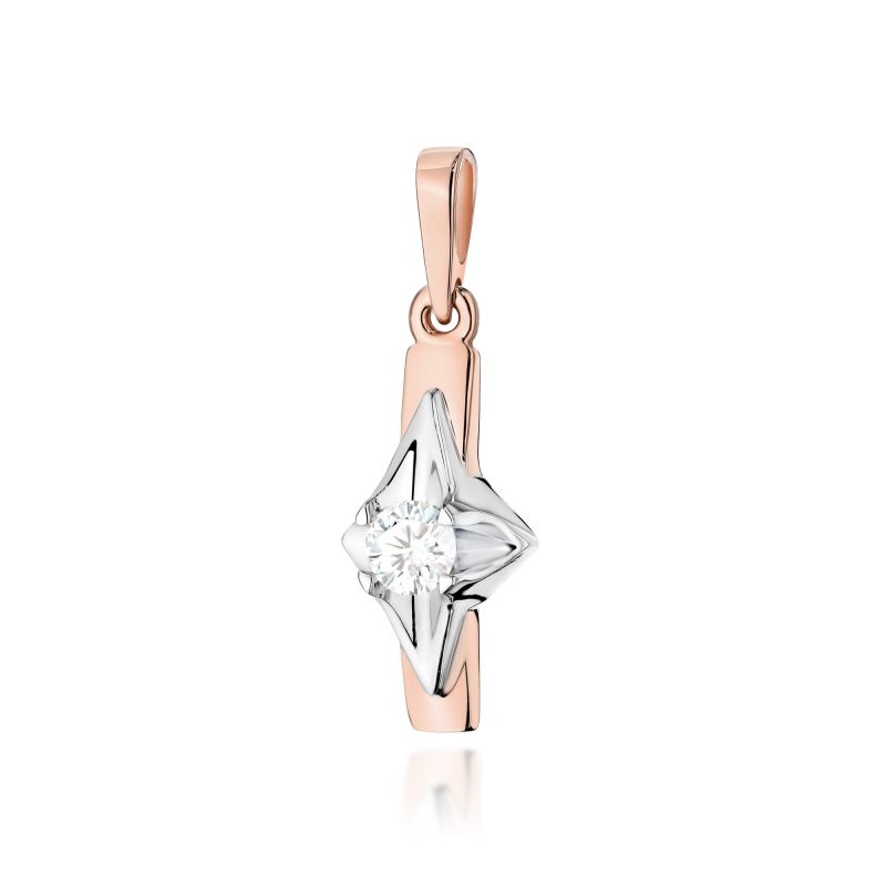 Prívesok Z088 Diamant 0,20ct ružové zlato Au 585/1000 2