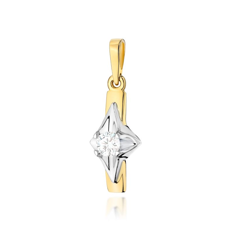Prívesok Z088 Diamant 0,20ct žlté zlato Au 585/1000 2