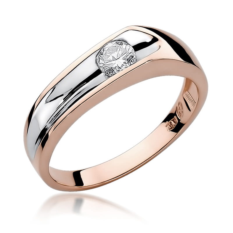Prsteň W015 Diamant 0,25ct ružové zlato Au 585/1000 2