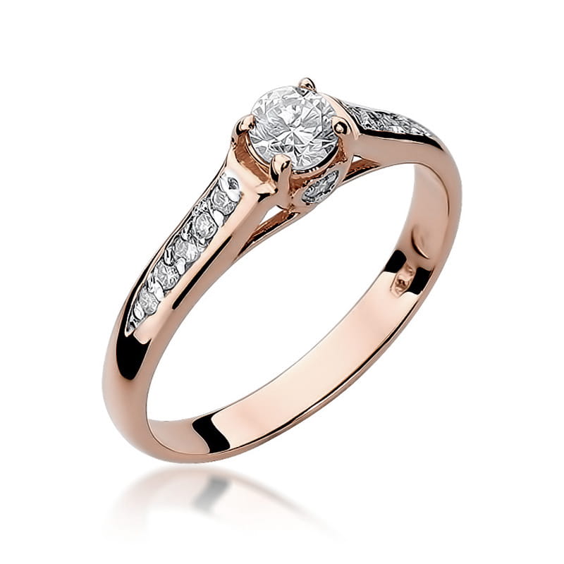 Prsteň W016 Diamant 0,23ct ružové zlato Au 585/1000 2