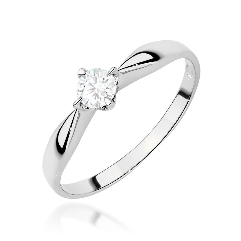 Prsteň W0171 Laboratórny diamant 0,15ct biele zlato Au 585/1000 2