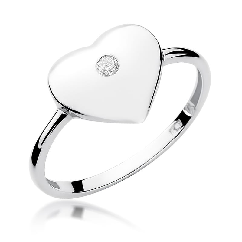 Prsteň W020 Diamant 0,03ct biele zlato Au 585/1000 2