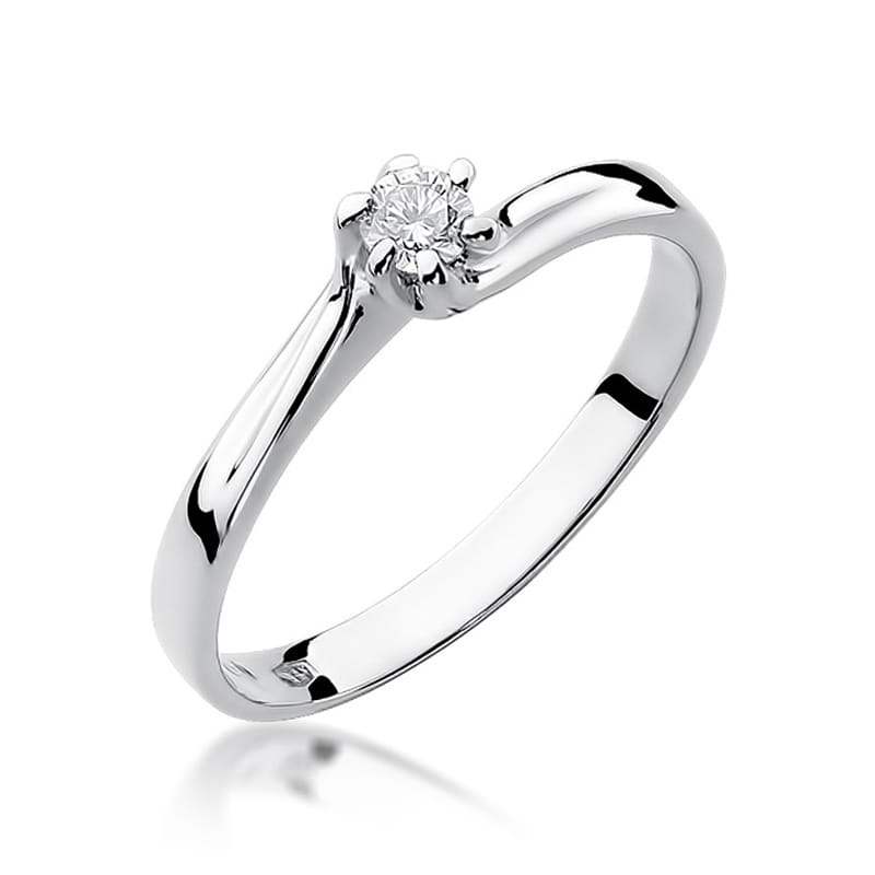 Prsteň W021 Diamant 0,10ct biele zlato Au 585/1000 2