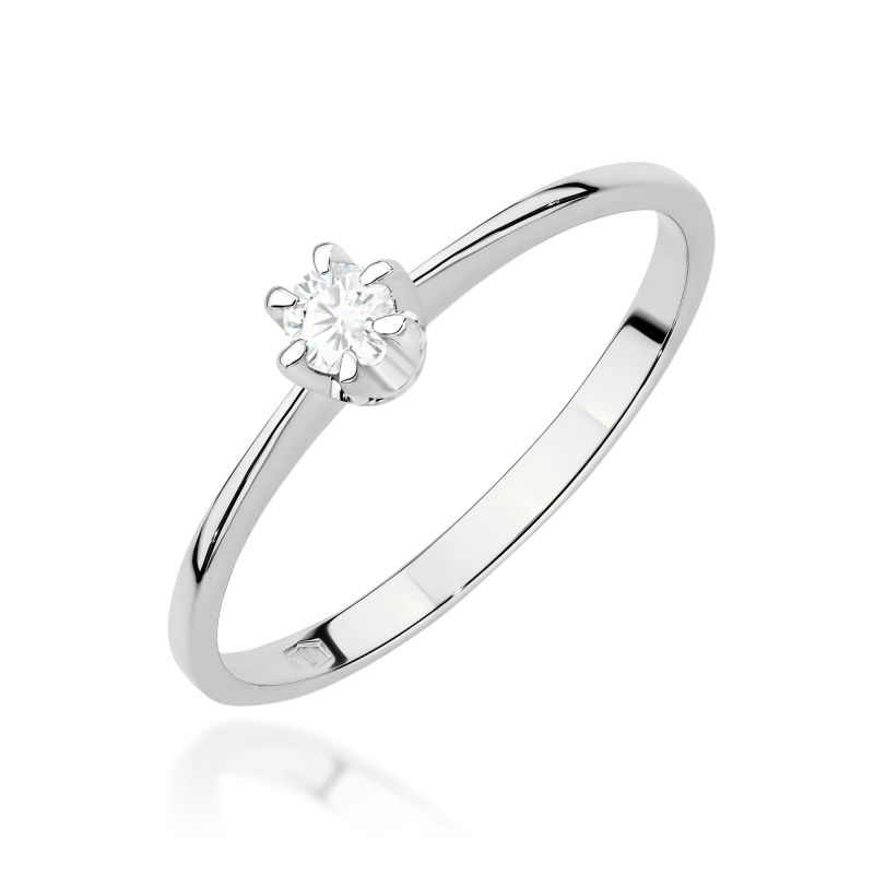 Prsteň W0220 Laboratory Diamond 0,10ct biele zlato Au 585/1000 2