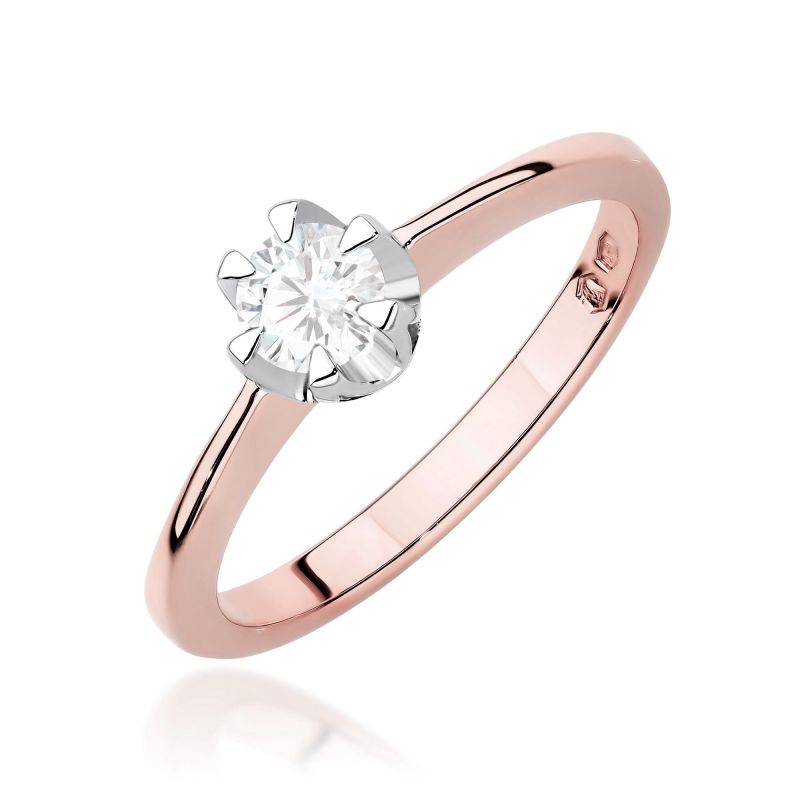 Prsteň W0220 Laboratory Diamond 0,40ct ružové zlato Au 585/1000 2