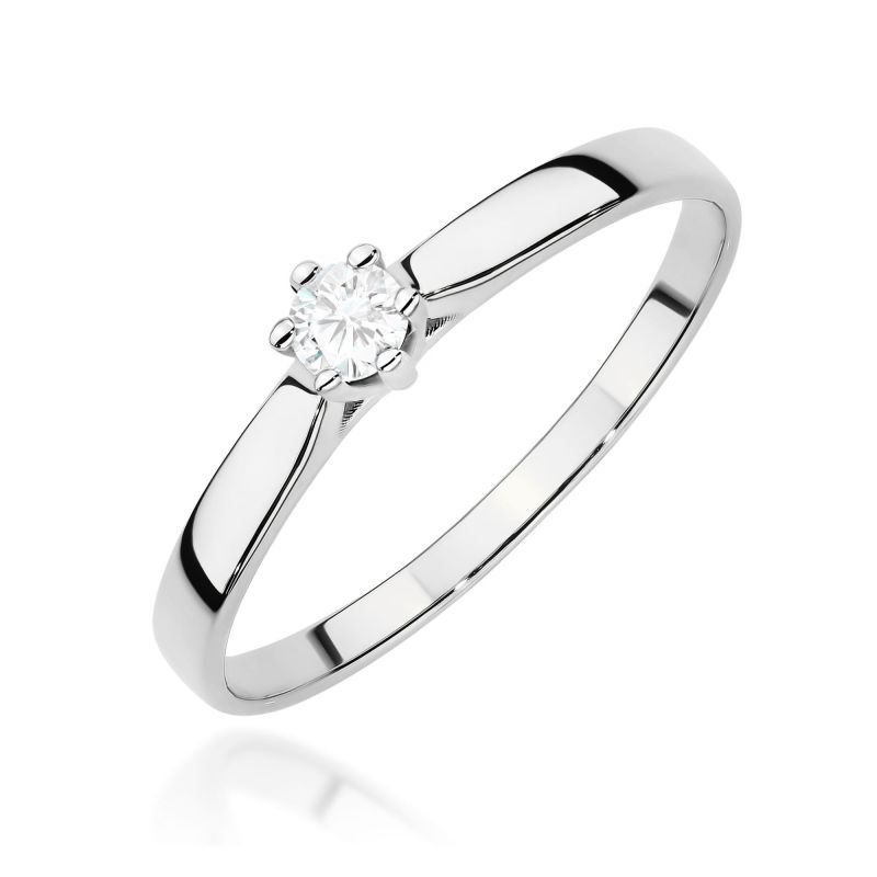 Prsteň W0222 Laboratórny diamant 0,20ct biele zlato Au 585/1000 2