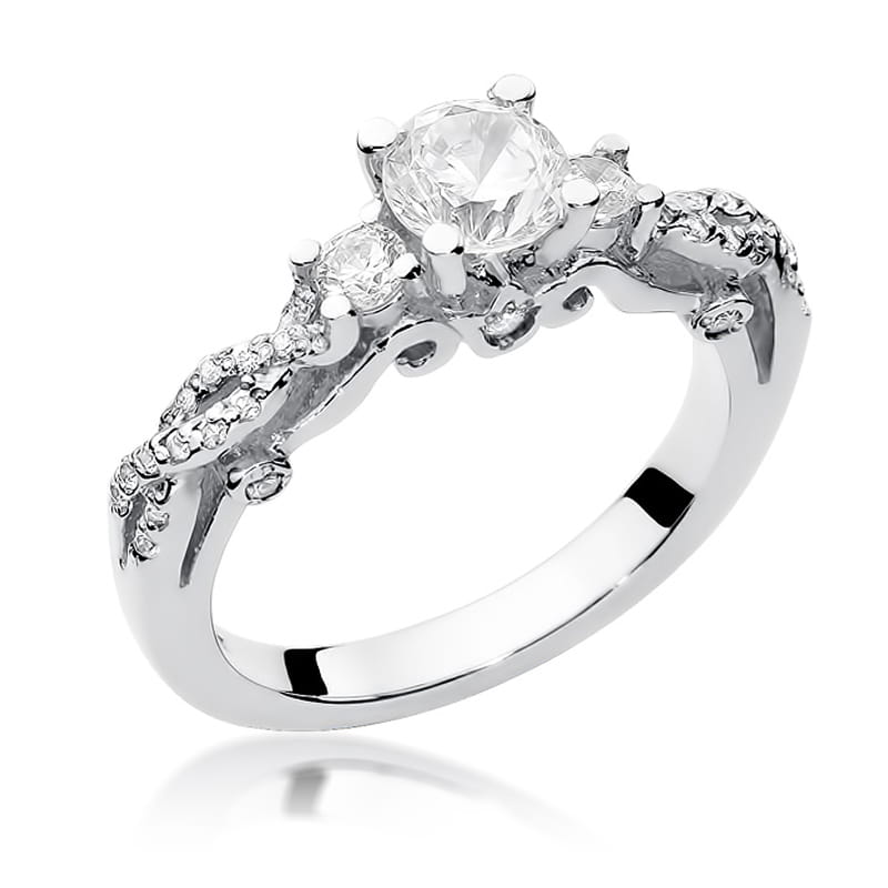 Prsteň W023 Diamant 0,70ct biele zlato Au 585/1000 2