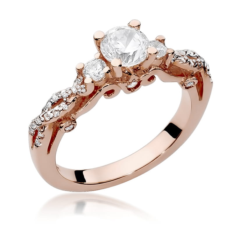 Prsteň W023 Diamant 0,70ct ružové zlato Au 585/1000 2