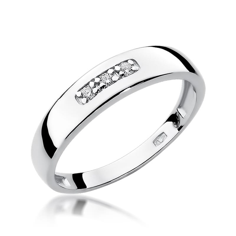 Prsteň W0235 s diamantmi, biele zlato Au 585/1000 2