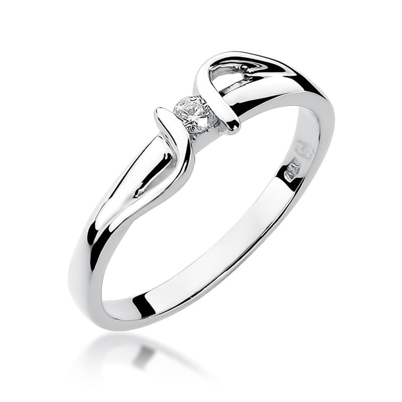 Prsteň W025 Diamant 0,05ct biele zlato Au 585/1000 2