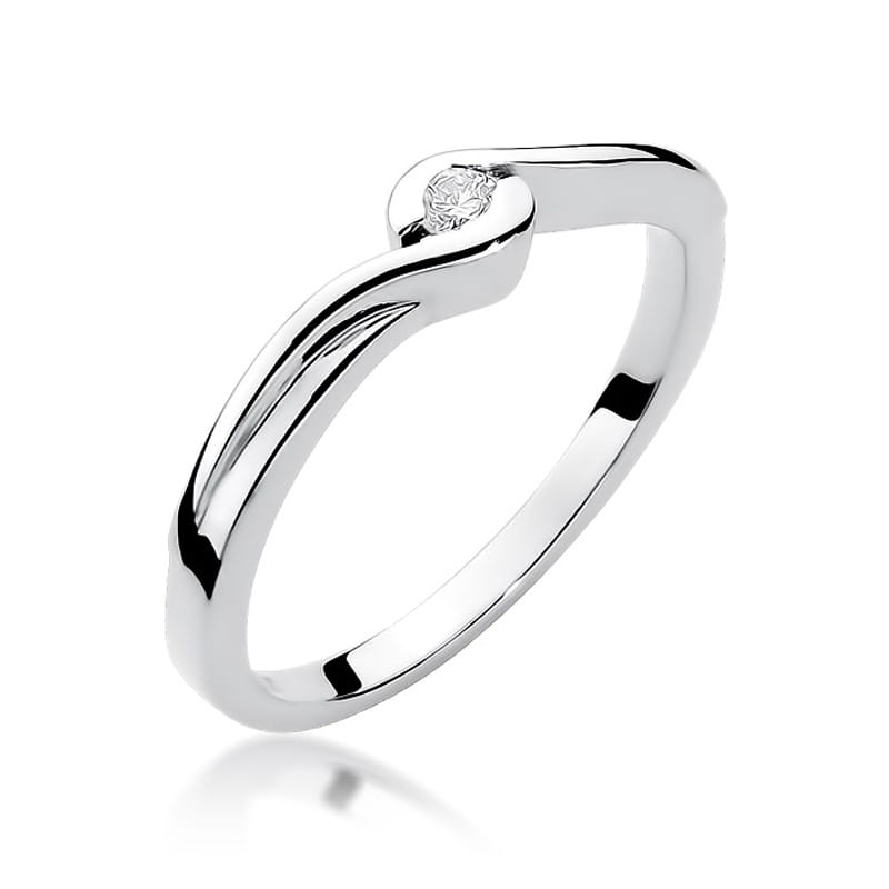 Prsteň W027 Diamant 0,05ct biele zlato Au 585/1000 2