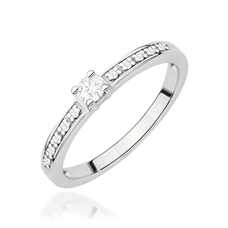 Prsteň W0288 Laboratory Diamond 0,08ct biele zlato Au 585/1000 2