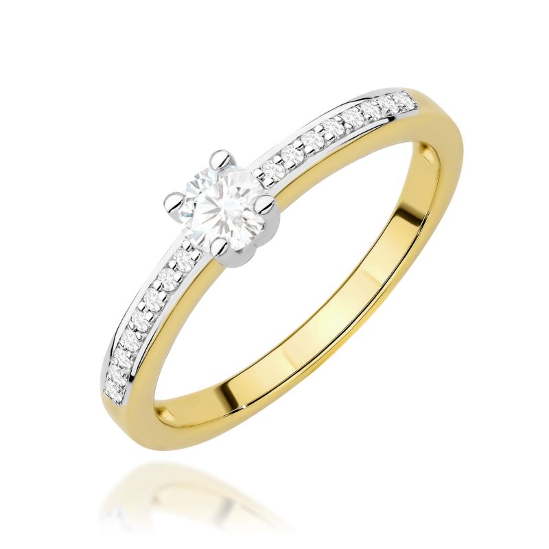 Prsteň W0288 Laboratory Diamond 0,20ct žlté zlato Au 585/1000 2