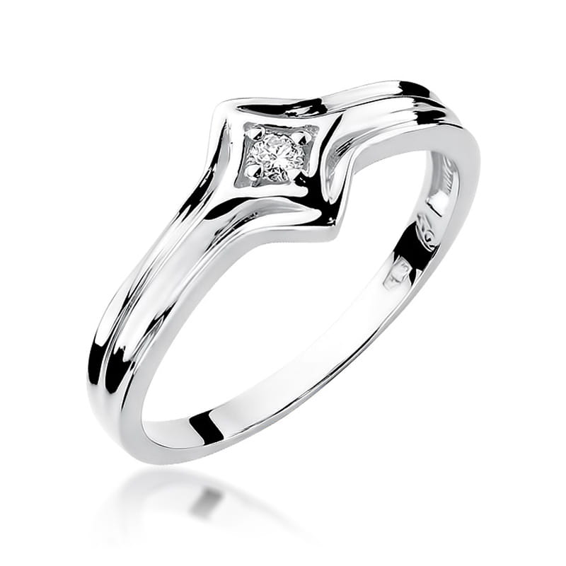Prsteň W029 Diamant 0,05ct biele zlato Au 585/1000 2