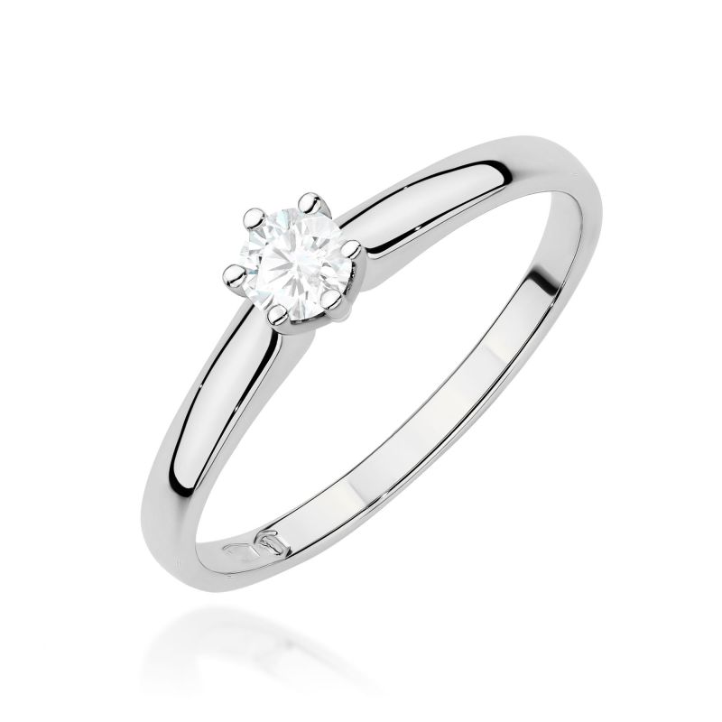Prsteň W0317 Laboratórny diamant 0,20ct biele zlato Au 585/1000 2