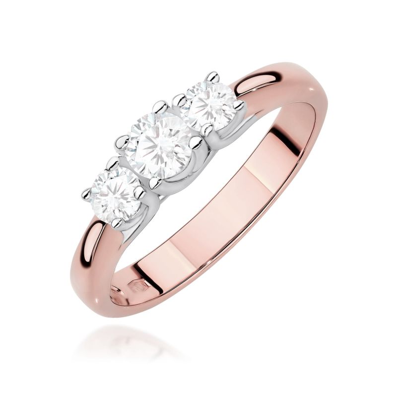Prsteň W0344 Laboratórny diamant 0,25ct ružové zlato Au 585/1000 2