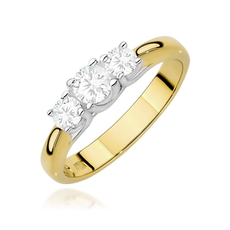 Prsteň W0344 Laboratórny diamant 0,25ct žlté zlato Au 585/1000 2