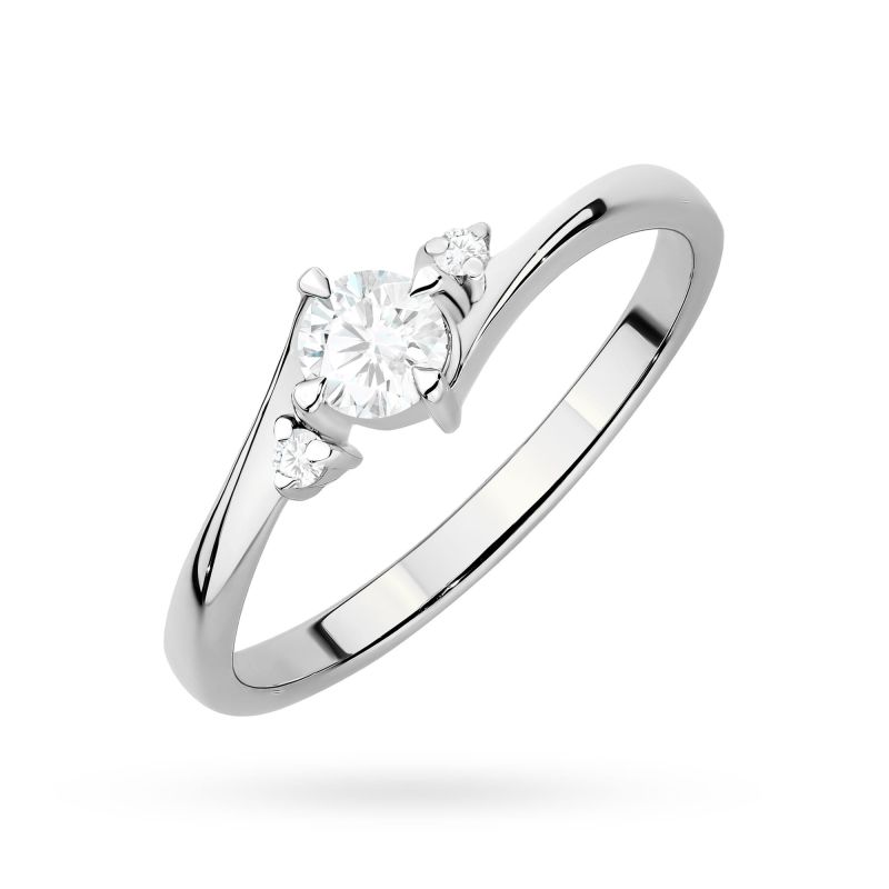 Prsteň W0346 Laboratórny diamant 0,25ct biele zlato Au 585/1000 2