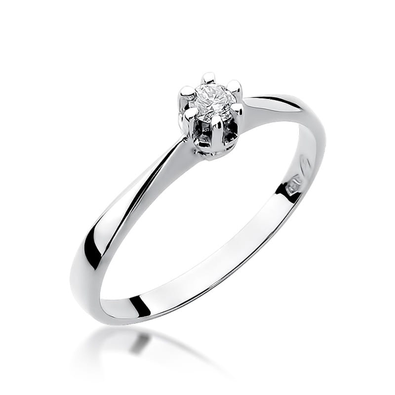 Prsteň W036 Diamant 0,10ct biele zlato Au 585/1000 2