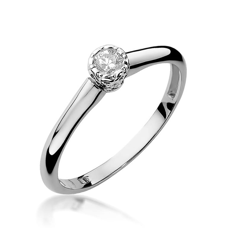 Prsteň W042 Diamant 0,13ct biele zlato Au 585/1000 2