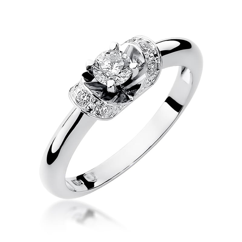 Prsteň W043 Diamant 0,24ct biele zlato Au 585/1000 2