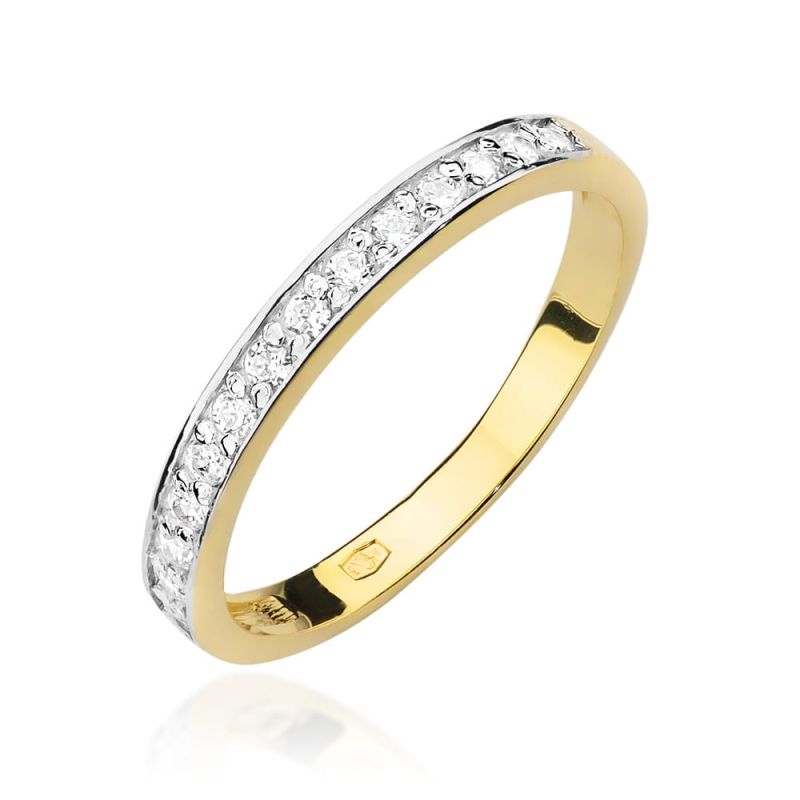 Prsteň W0446 s diamantmi, žlté zlato Au 585/1000 2