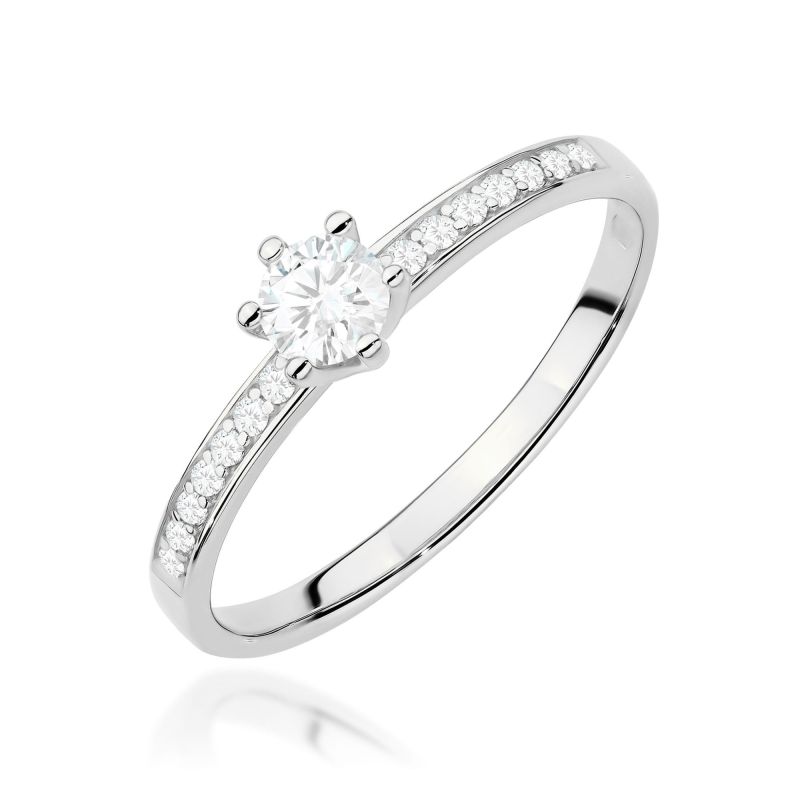 Prsteň W0459 Laboratórny diamant 0,25ct biele zlato Au 585/1000 2