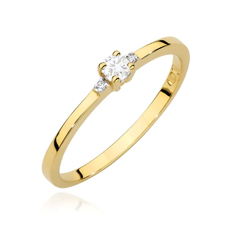 Prsteň W0464 Diamant 0,10ct žlté zlato Au 585/1000 2