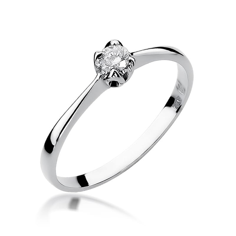 Prsteň W047 Diamant 0,10ct biele zlato Au 585/1000 2